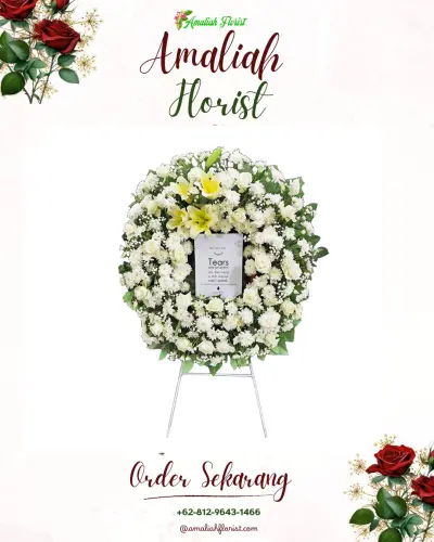 Krans Bunga Duka Cita di Fadoro Hilimbowo